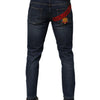 Dolce & Gabbana Blue Cotton Stretch Skinny Men Denim Jeans