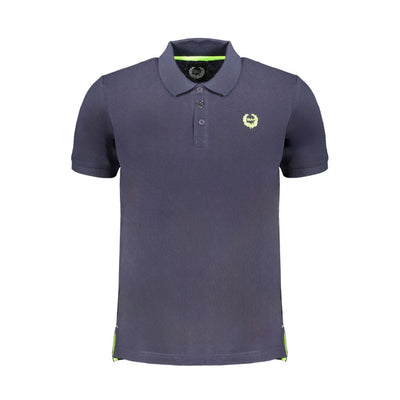 Gianmarco Venturi Poloshirt aus blauer Baumwolle