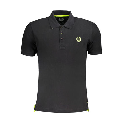 Gianmarco Venturi Poloshirt aus schwarzer Baumwolle