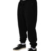 Dolce & Gabbana Black Cotton Sacred-Heart Men Jogger Pants