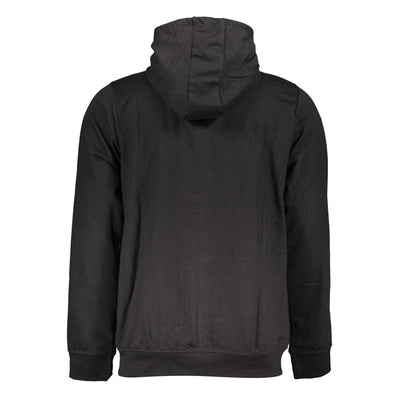 Gianmarco Venturi Black Cotton Men's Hooded Sweatshirt