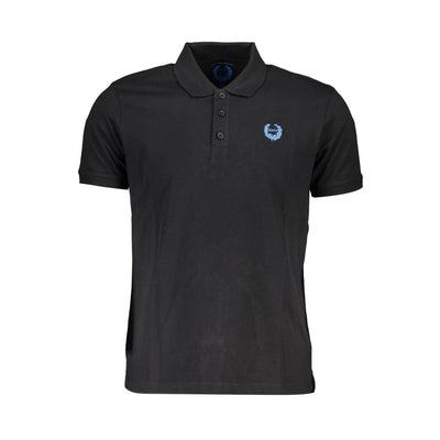 Gianmarco Venturi Black Cotton Men's Polo Shirt