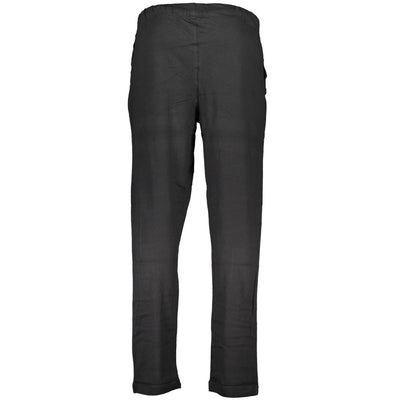 Gianmarco Venturi Black Cotton Men's Trouser