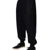 Dolce & Gabbana Black Cotton Blend Drawstring Jogger Jogger Pants