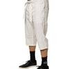 Dolce & Gabbana White Cotton Stretch Cropped Trouser Pants