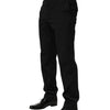 Dolce & Gabbana Black Striped Dress Formal Men Trouser Pants