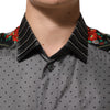 Dolce & Gabbana Multicolor Patchwork Long Sleeves Silk Shirt