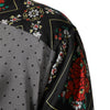 Dolce & Gabbana Multicolor Patchwork Long Sleeves Silk Shirt