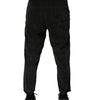 Dondup Black Mid Waist Cropped Corduroy Men Trouser Pants