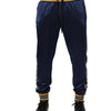 Dolce & Gabbana Blue Nylon Jogger Mid Waist Trouser Pants