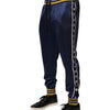 Dolce & Gabbana Blue Nylon Jogger Mid Waist Trouser Pants