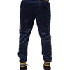 Dolce & Gabbana Blue Nylon Jogger Mid Waist Trouser Pants