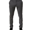 Daniele Alessandrini Gray Polyester Formal Dress Trouser Pants