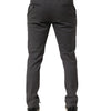 Daniele Alessandrini Gray Polyester Formal Dress Trouser Pants
