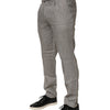 Briglia 1949 Gray Mid Waist Dress Formal Skinny Men Pants