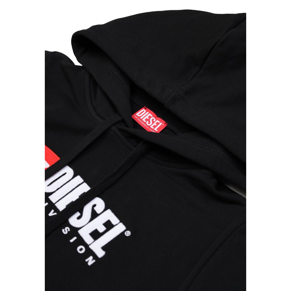 Diesel Hoodie aus schwarzer Baumwolle