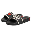Dolce & Gabbana Black Rubber Slides Sandals Beachwear Shoes