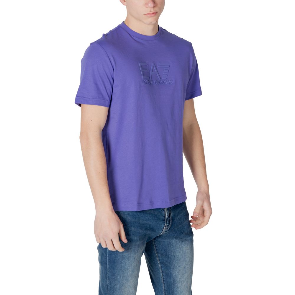 EA7 Emporio Armani Purple Cotton Polo Shirt
