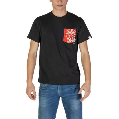 Replay Schwarzes Baumwoll-T-Shirt