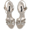 Dolce & Gabbana Silver Strass Ankle Strap Heels Sandals Shoes