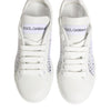 Dolce & Gabbana White Mesh Inserts Low Top Sneakers Shoes