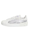 Dolce & Gabbana White Mesh Inserts Low Top Sneakers Shoes