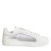Dolce & Gabbana White Mesh Inserts Low Top Sneakers Shoes
