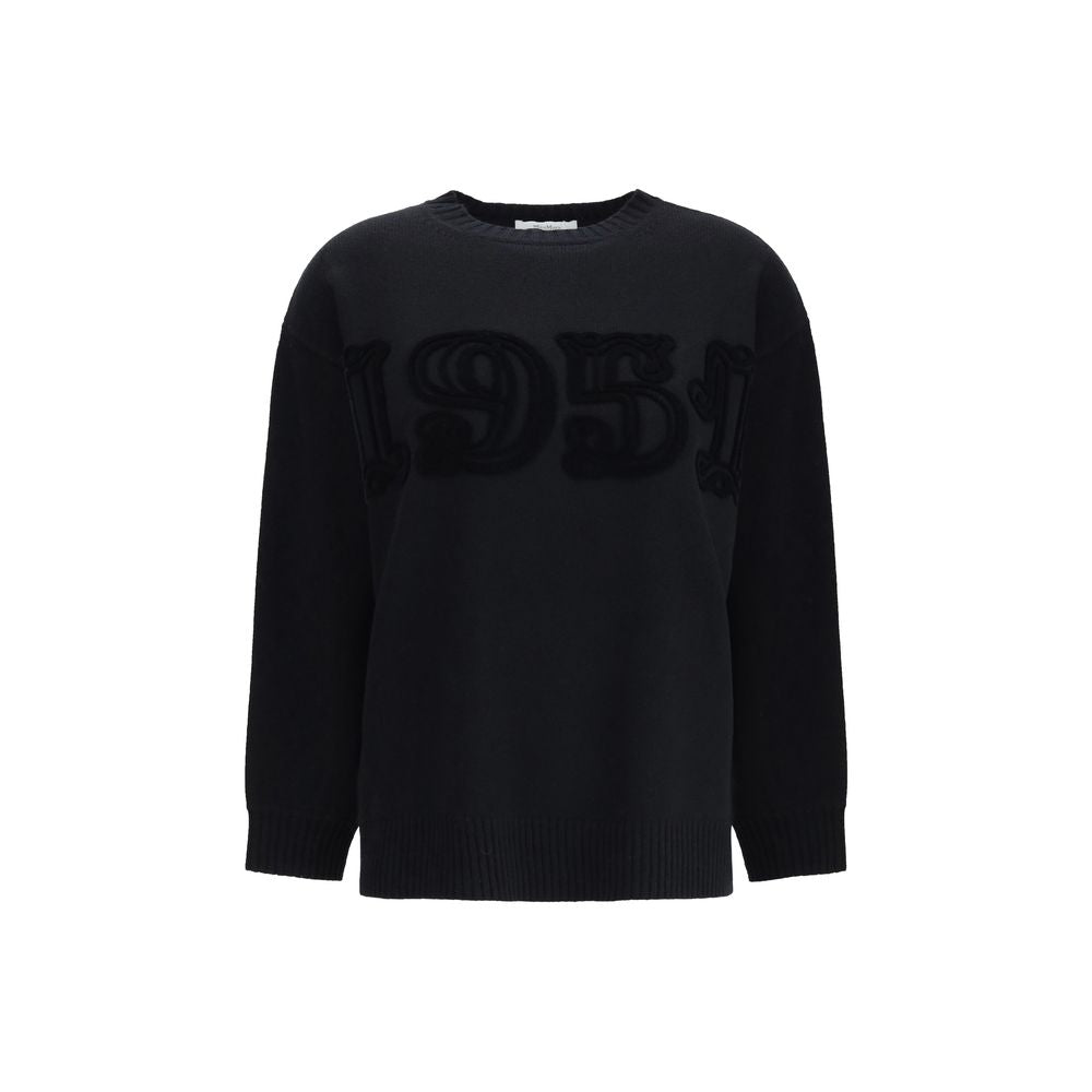 Max Mara Schwarzes Woll-Sweatshirt