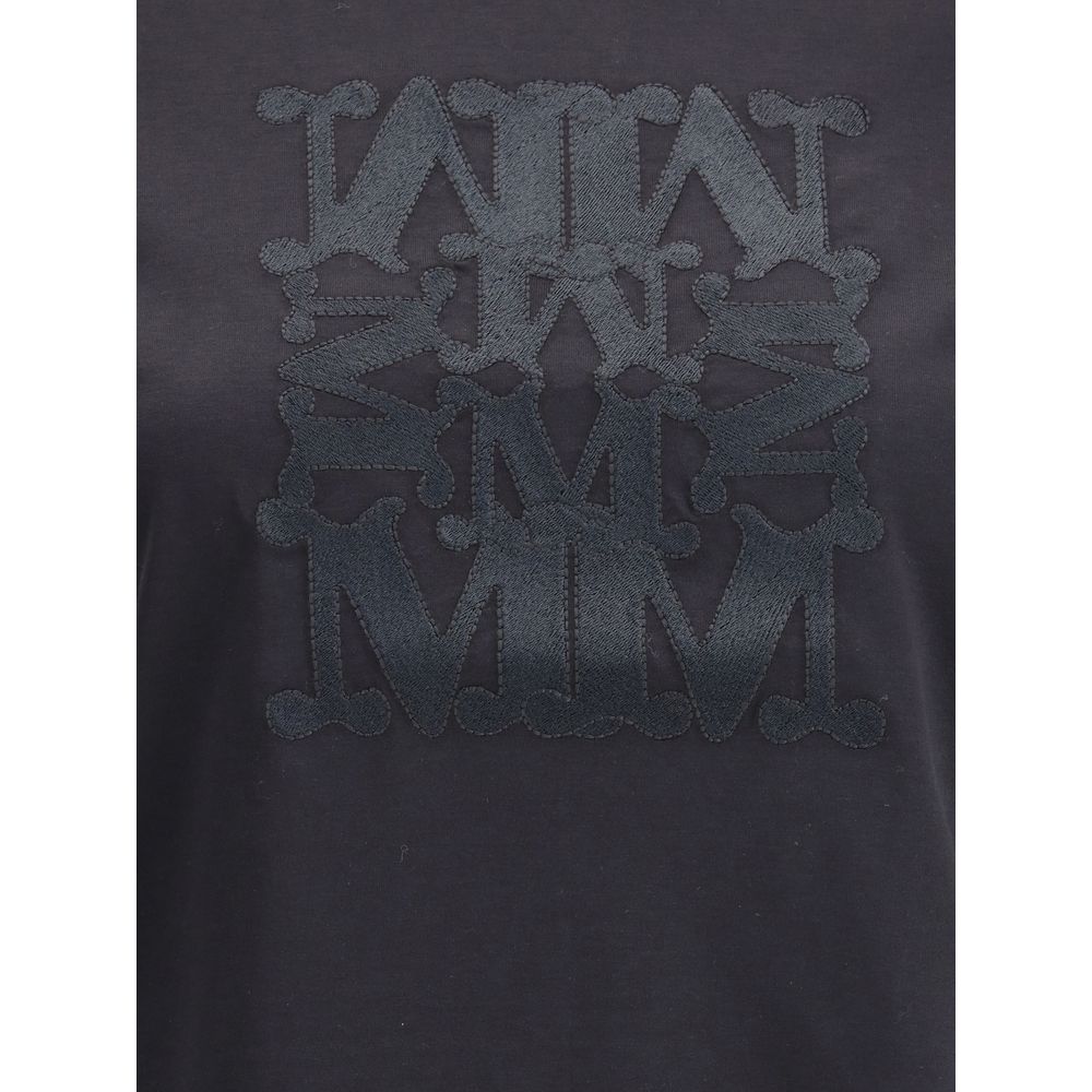 Schwarzes Baumwoll-T-Shirt von Max Mara