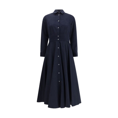 Ella Blue Cotton Casual Dress