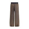 ALAINPAUL Brown Cotton Casual Pants