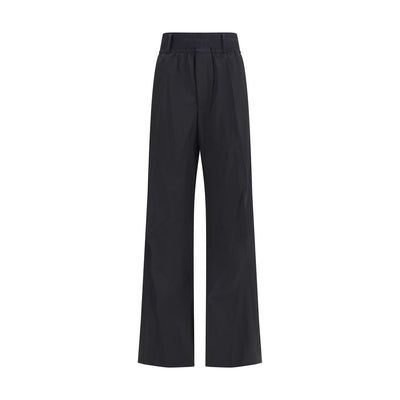 ALAINPAUL Black Fleece Wool Casual Pants
