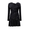 Ganni Black Recycled Polyester Cocktail Dress