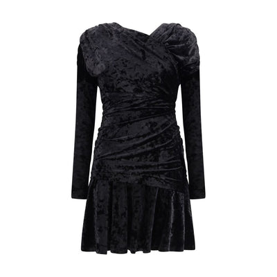 Ganni Black Recycled Polyester Cocktail Dress