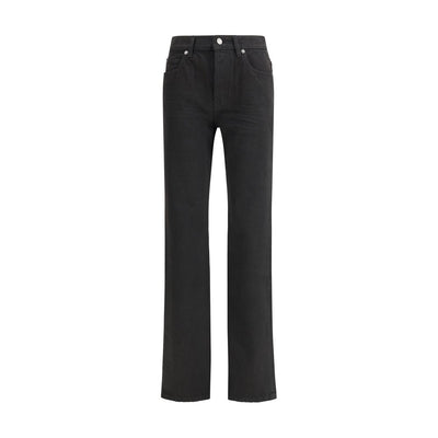 Saint Laurent Black Cotton Straight-Leg Jeans