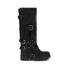Dolce &amp; Gabbana Bos Taurus Schnürstiefel aus schwarzem Kalbsleder