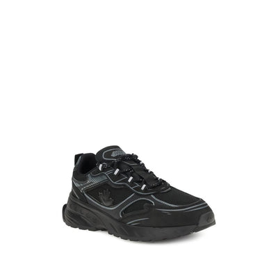 Dsquared² Black Calf Leather Bos Taurus Athletic Sneakers