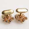 Dolce & Gabbana Gold Tone 925 Sterling Silver Crystal Accessory Cufflinks