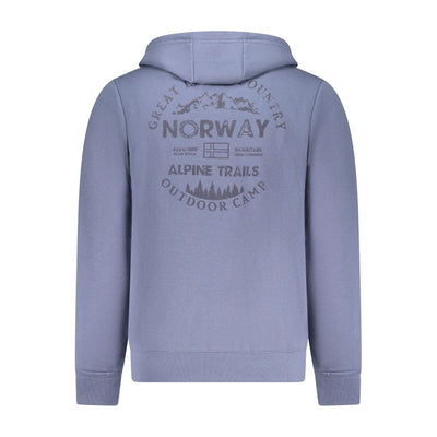 Norway 1963 Blue Cotton Men's Hoodie Sweatshirt