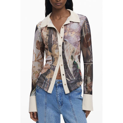 Desigual Beige Polyester Women Shirt