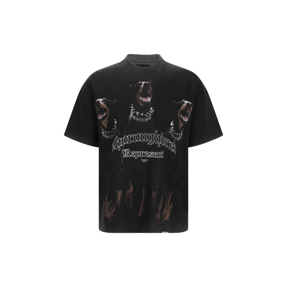Schwarzes Baumwoll-T-Shirt