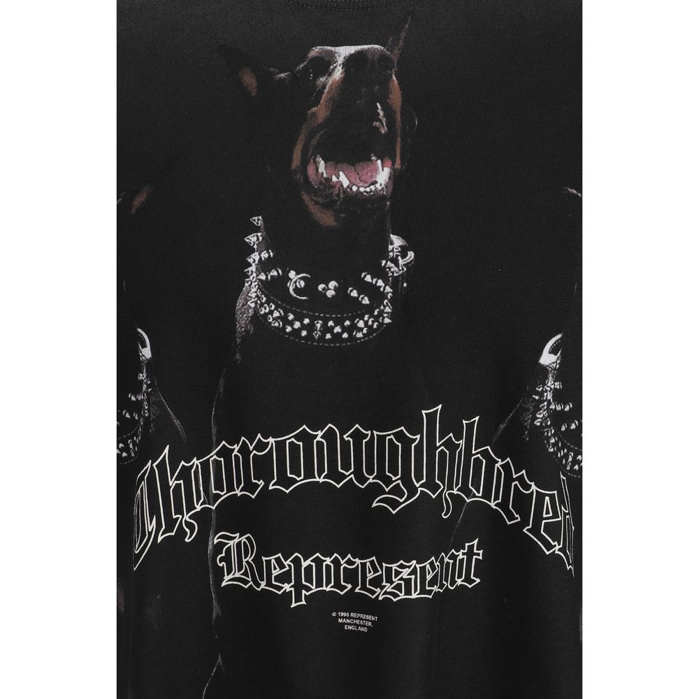 Schwarzes Baumwoll-T-Shirt