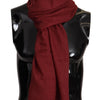 Dolce & Gabbana Red DG Crown Cashmere Silk Shawl Fringe Wrap Scarf
