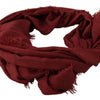 Dolce & Gabbana Red DG Crown Cashmere Silk Shawl Fringe Wrap Scarf