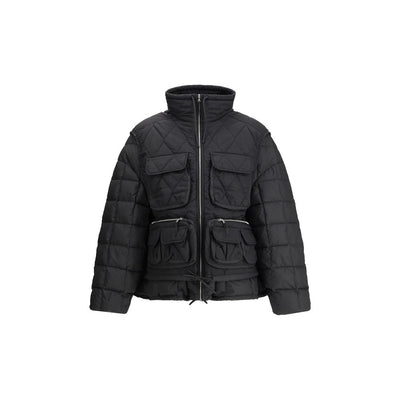 IENKI IENKI Black Nylon Jackets And Coat