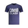 Cavalli Class Blu Cotton Men T-Shirt