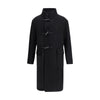 Tagliatore Schwarzer Fleece-Wollmantel