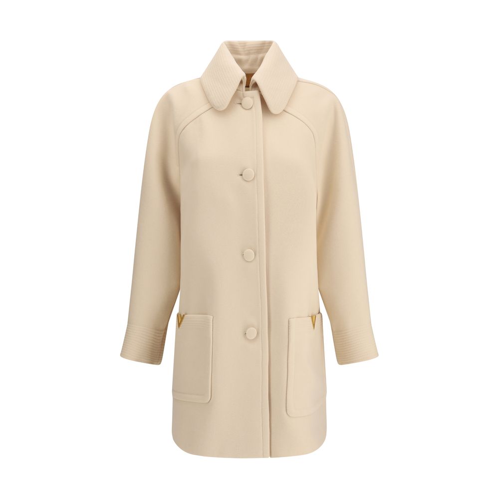 Valentino Creme Fleece Wollmantel