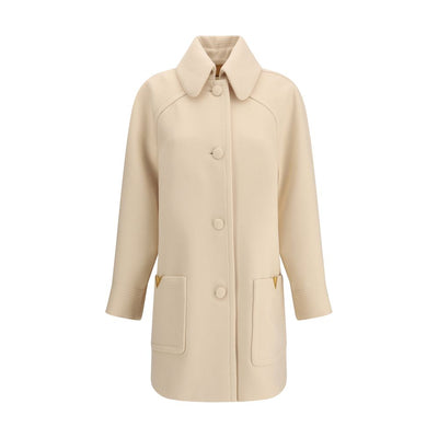 Valentino Creme Fleece Wollmantel