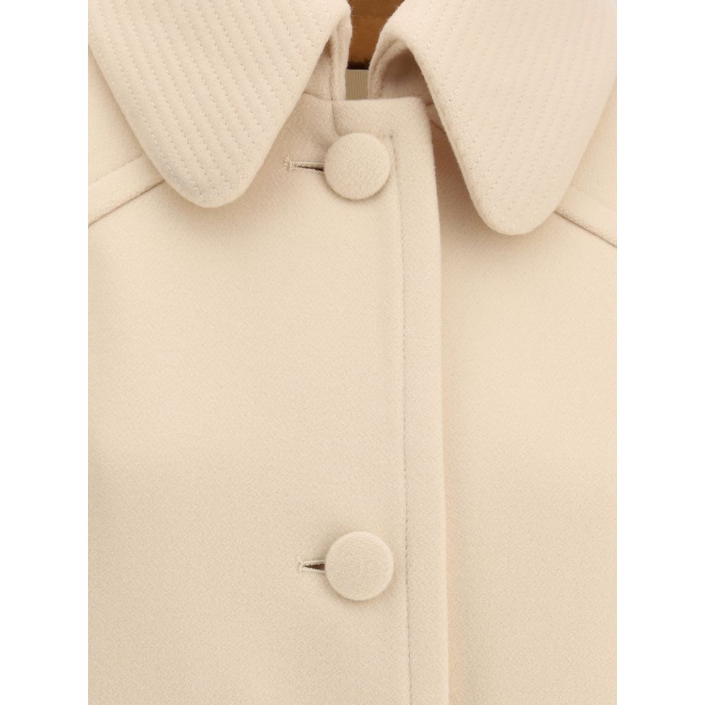 Valentino Creme Fleece Wollmantel